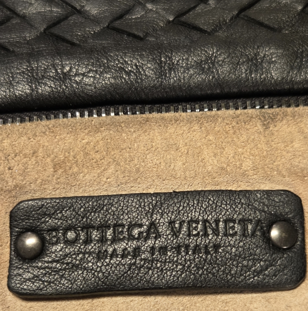 BOTTEGA VENETA Intrecciato Tote Bag Medium Bella Garda Nappa Leather Black Woven - Picture 15 of 16